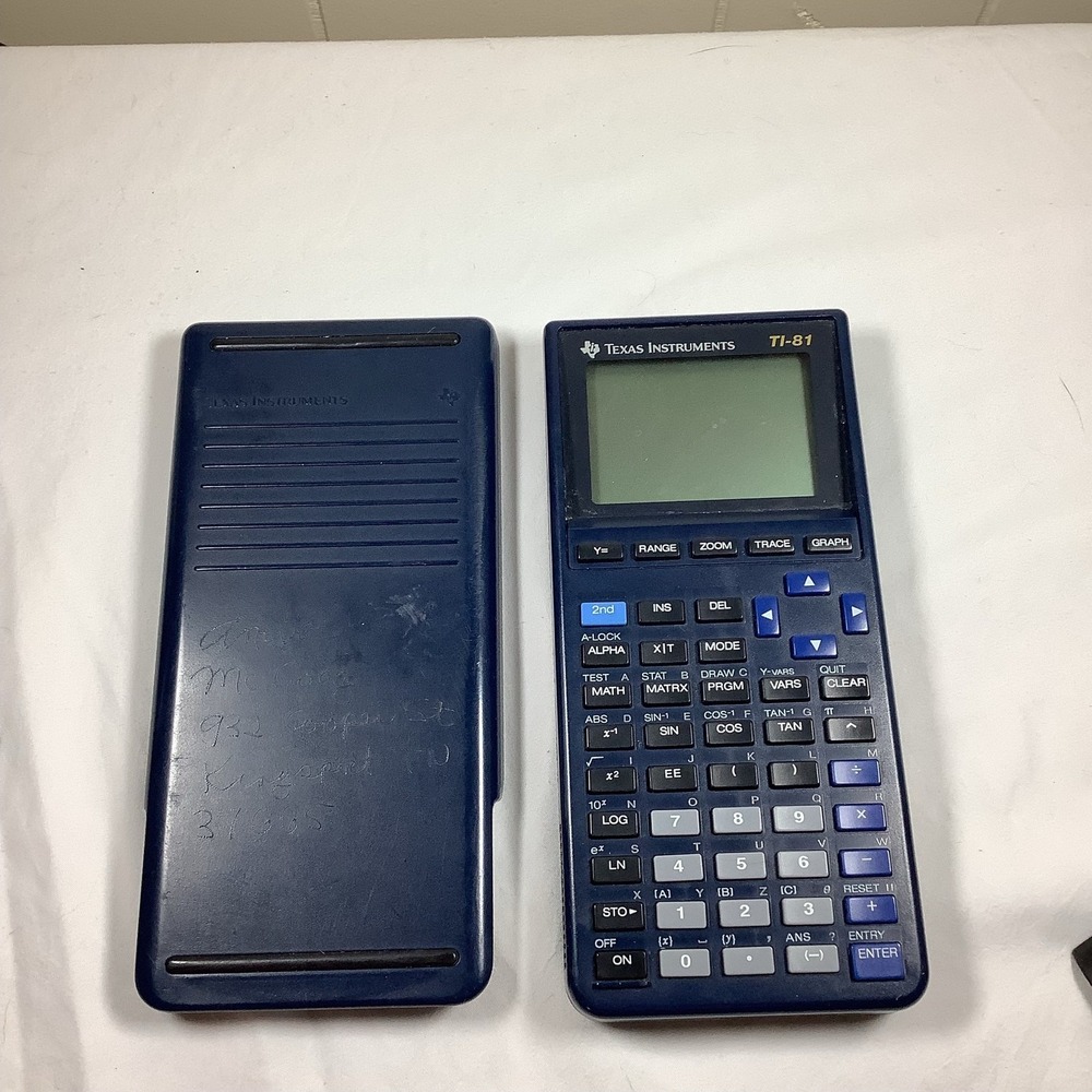 Texas Instruments TI-81‎ Graphing Calculator Blue w/ Cover